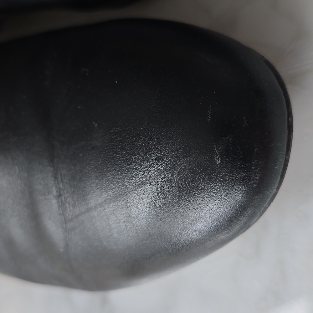 Michael Kors black leather leopard mira bootie flat ankle 8 - Picture 11 of 12